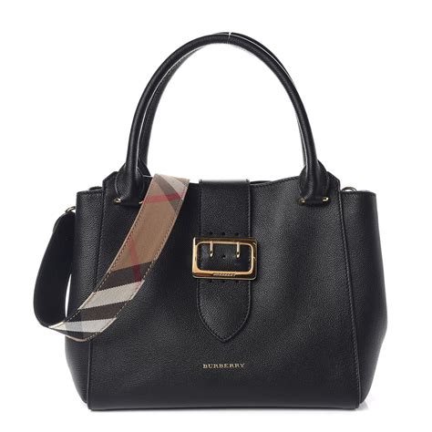 burberry soft grain calfskin medium buckle tote black|Women’s Designer Tote Bags .